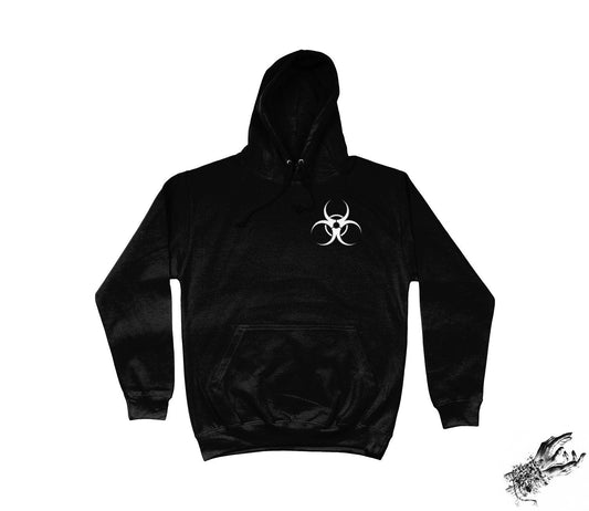 Black Cyberpunk Warning Hoodie