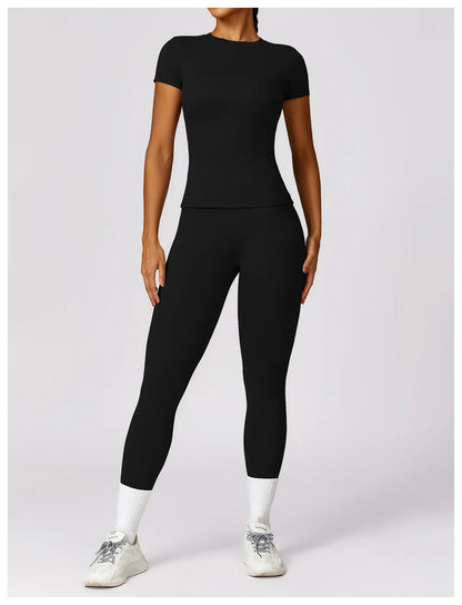 Elevate your fitness wardrobe with the NCLAGEN Short Sleeve T-Shirt! This stylish and breathable gym tee is crafted from lightweight nylon, ensuring comfort during workouts, yoga sessions, or casual outings. With a flattering fitted silhouette and round neck design, it