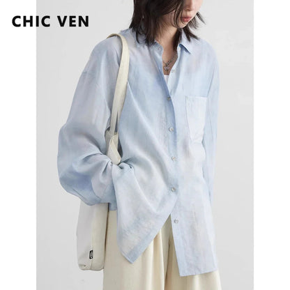 Elevate your summer wardrobe with the vibrant Textured Long Sleeve Blouse with Split Collar. This trendy blouse features an eye-catching tie-dye pattern, crafted from soft, breathable fabric for all-day comfort. The modern split collar design adds a stylish twist