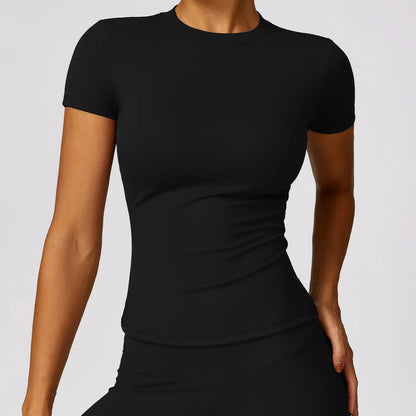 Elevate your fitness wardrobe with the NCLAGEN Short Sleeve T-Shirt! This stylish and breathable gym essential features a lightweight nylon fabric that ensures ultimate comfort during workouts, yoga sessions, or casual outings. With a fitted silhouette and round neck design, it