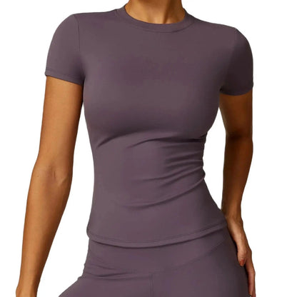 Elevate your workout wardrobe with the NCLAGEN Short Sleeve T-Shirt! This stylish and breathable gym wear is perfect for all activities, from yoga to running. Made from lightweight nylon, it offers ultimate comfort while ensuring a flattering fit. The classic round