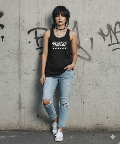 Black Cyborg Unisex Racerbank Tank Top