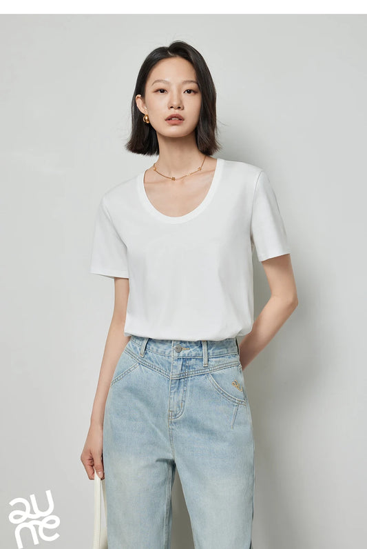 Solid Color Basic O-Neck Short Sleeve Tee