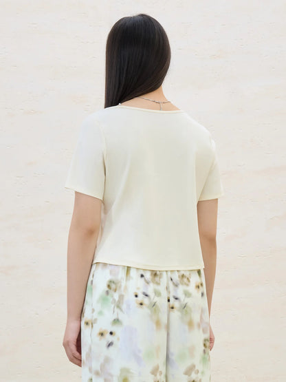 Solid Color Relaxed Fit Casual Top