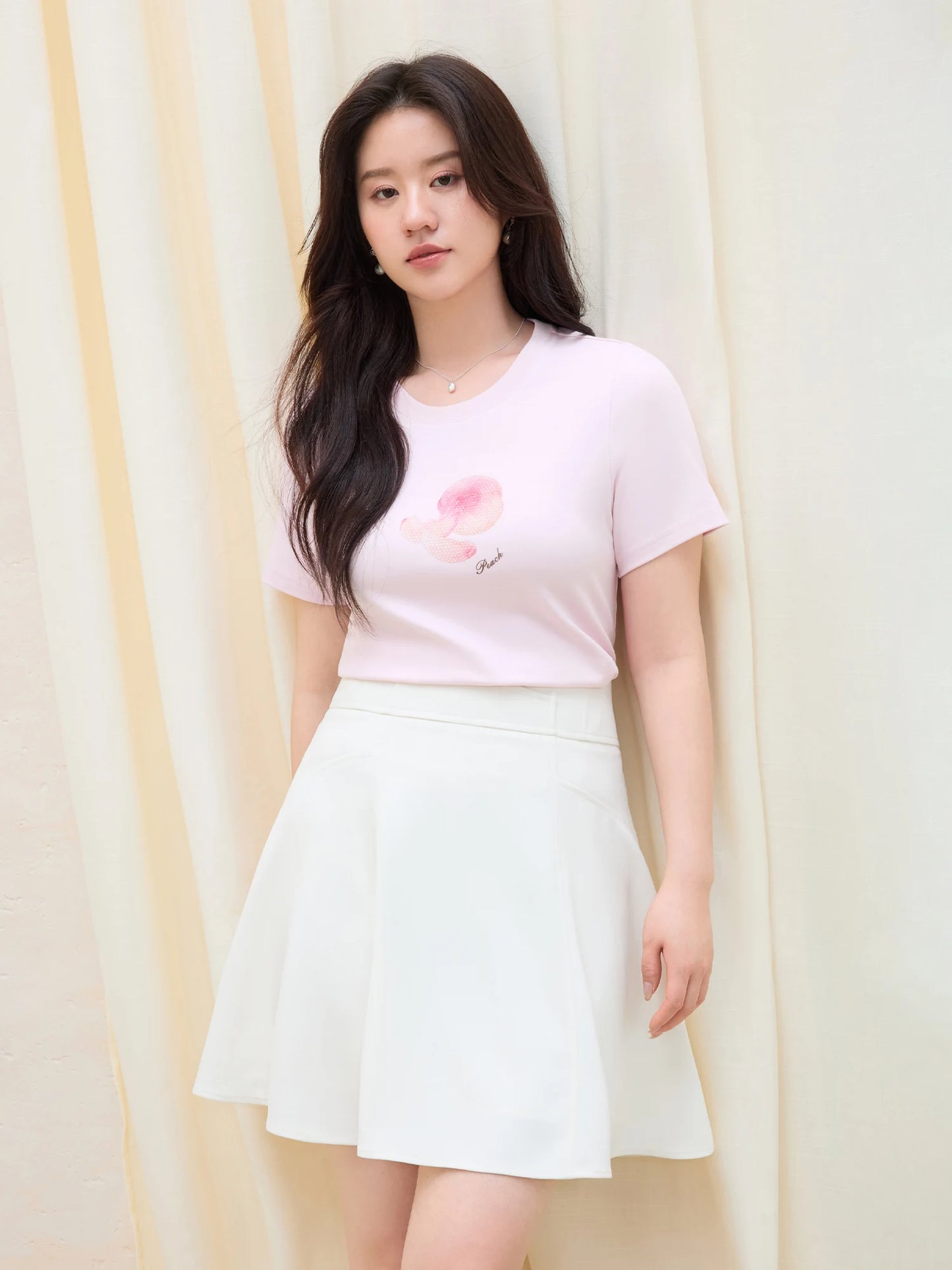Fruit Print Crystal T-Shirt & Breathable Cotton Blend