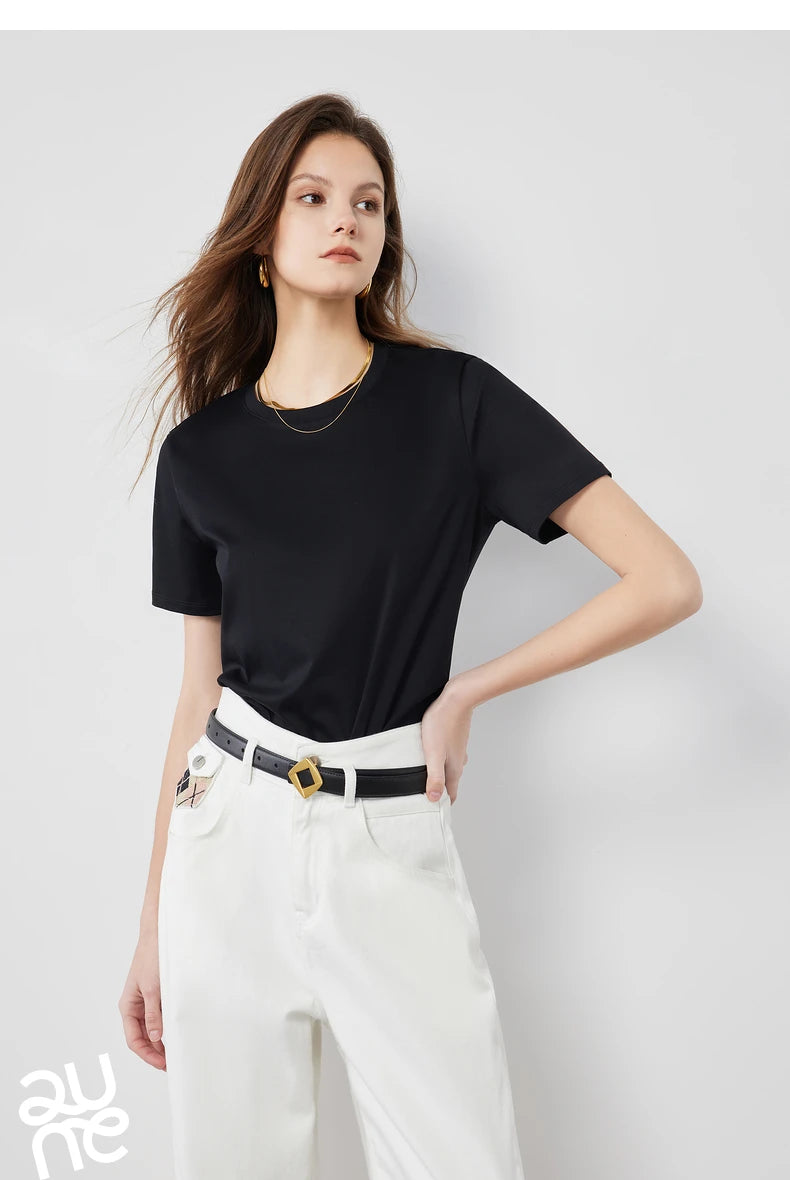 Solid Color Basic O-Neck Short Sleeve Tee