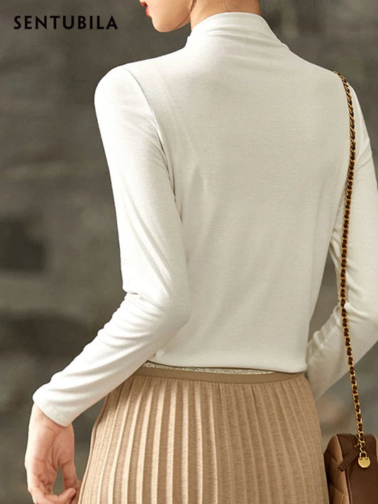 Soft Slim Long Sleeve Basic Tee Shirt