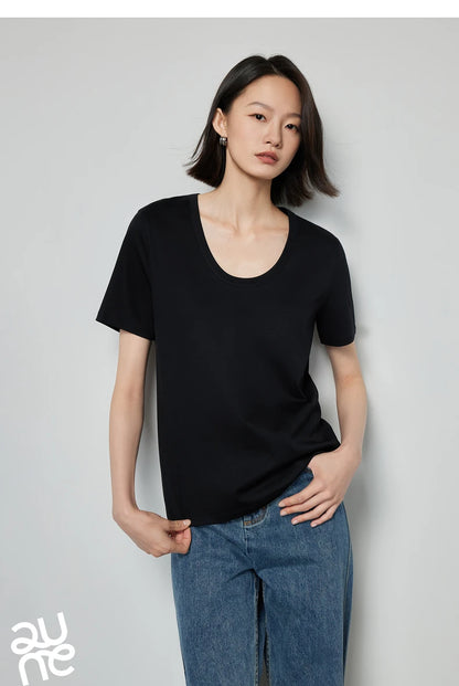 Solid Color Basic O-Neck Short Sleeve Tee