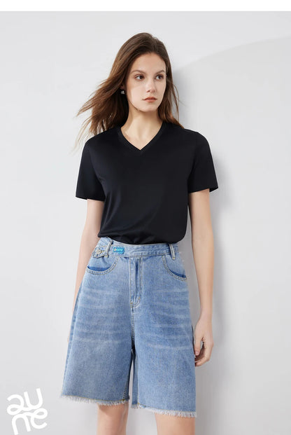 Solid Color Basic O-Neck Short Sleeve Tee