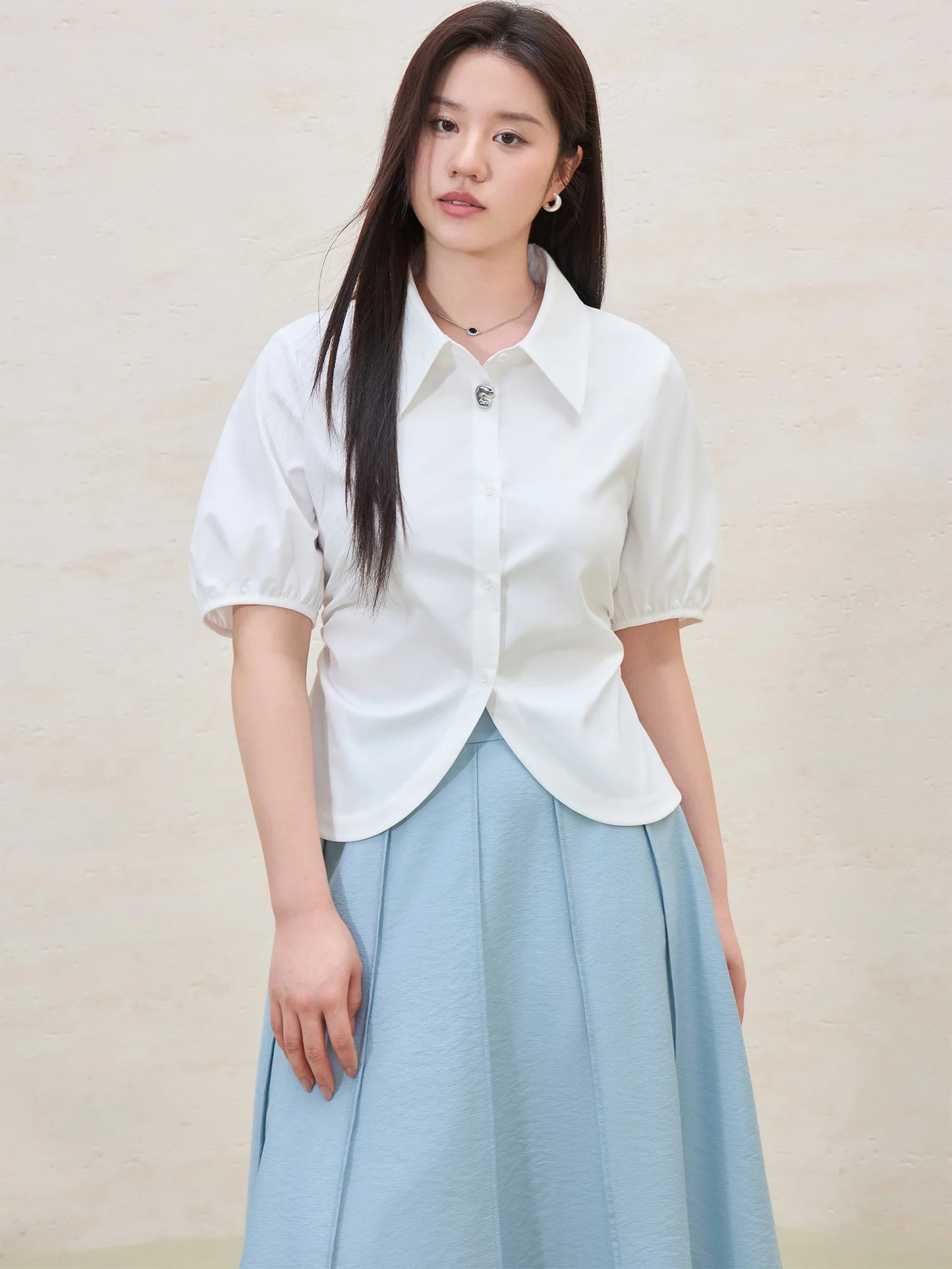 Elegant Short-sleeved Slim Casual Top