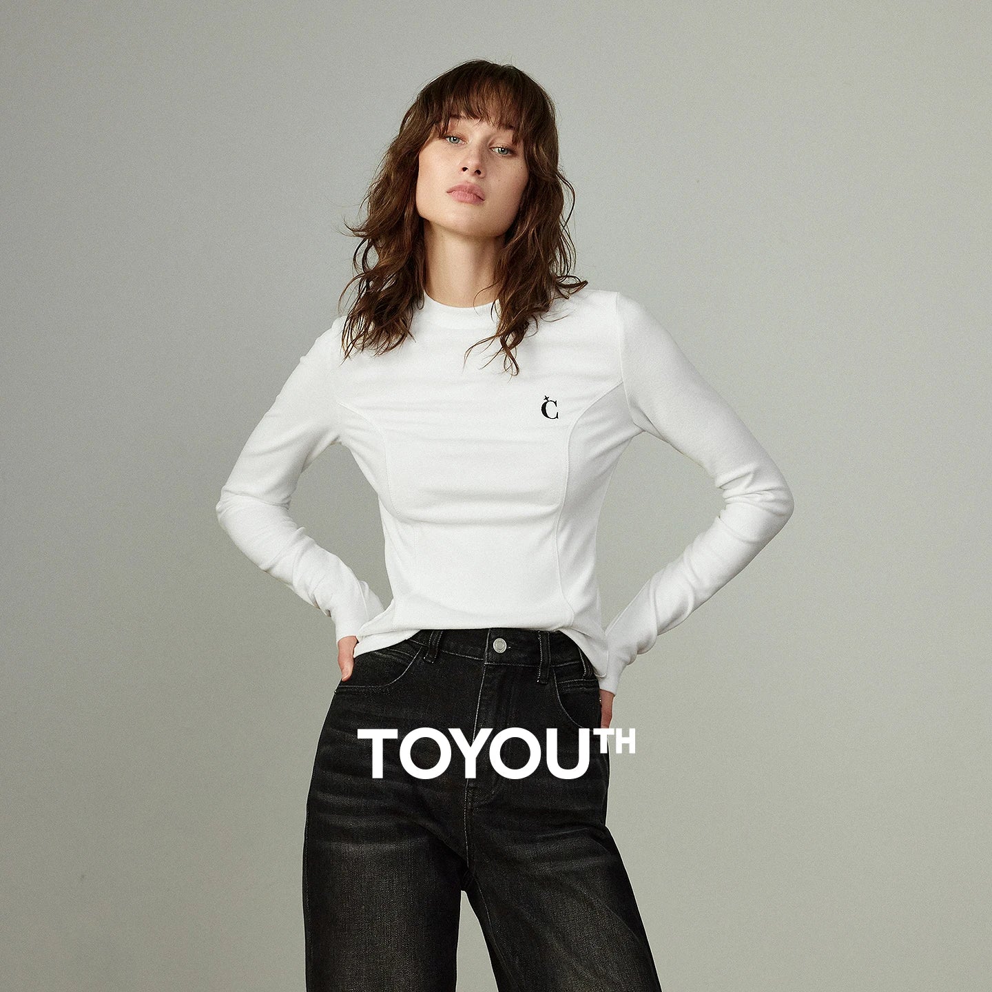 Slim Waist Split Base Layer Long Sleeve Top