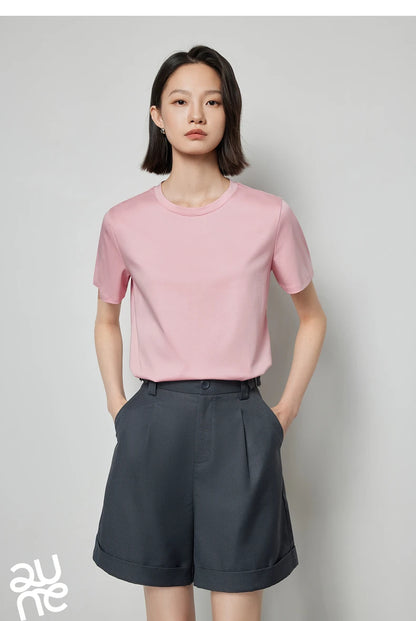 Solid Color Basic O-Neck Short Sleeve Tee