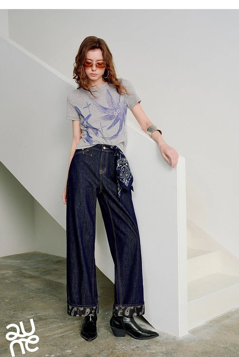 Art Print Slim-Fit Lyocell Short-Sleeve Tee