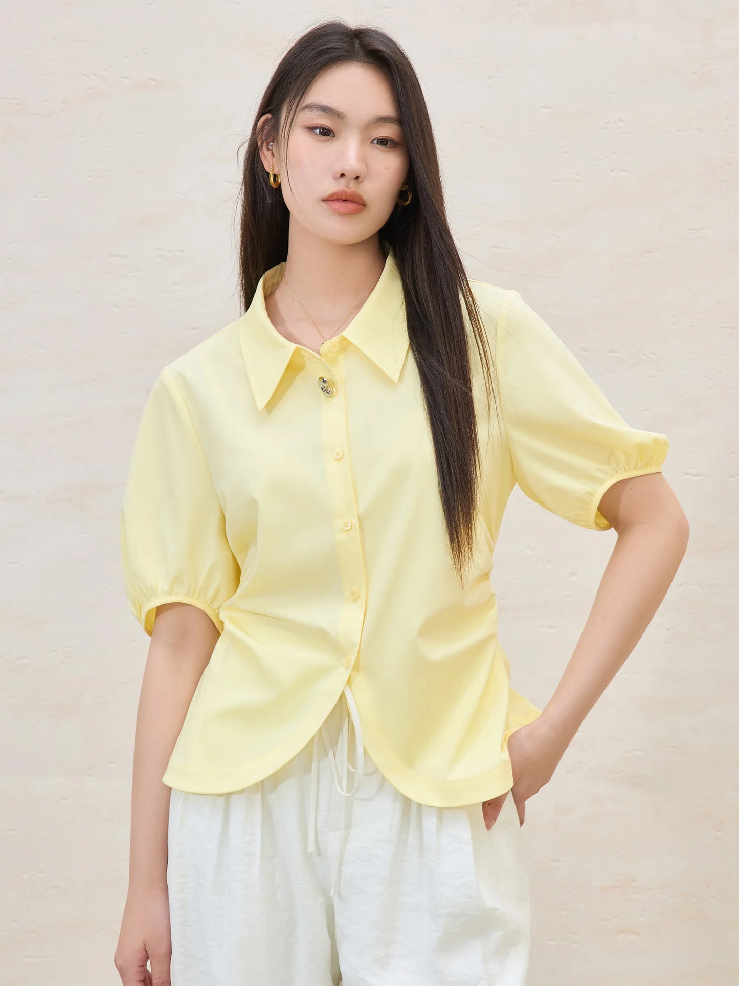 Elegant Short-sleeved Slim Casual Top