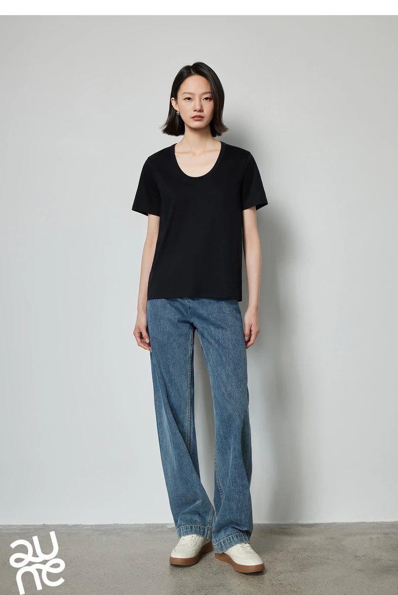 Solid Color Basic O-Neck Short Sleeve Tee