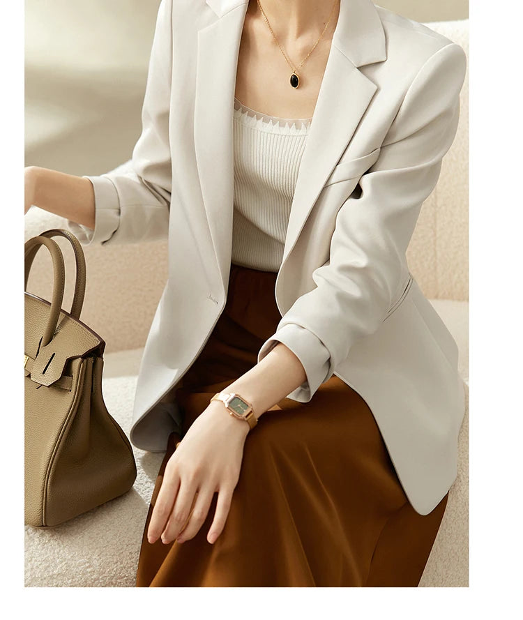 Notched Suit Jacket & Elegant Office Blazer