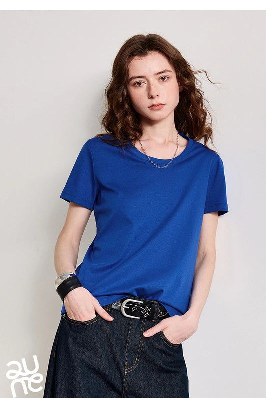 Silk-Like Wrinkle-Resistant Cotton Tee
