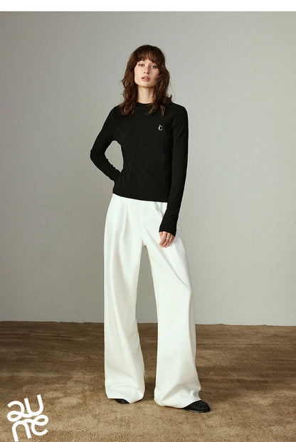 Slim Waist Split Base Layer Long Sleeve Top