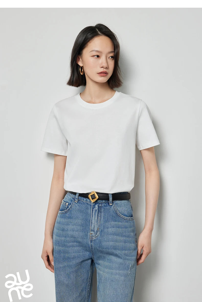 Solid Color Basic O-Neck Short Sleeve Tee