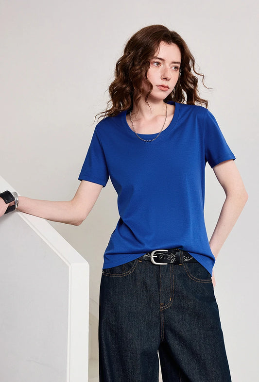 Silk-Like Wrinkle-Resistant Cotton Tee