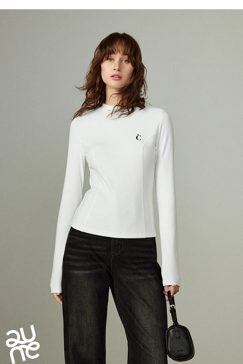 Slim Waist Split Base Layer Long Sleeve Top