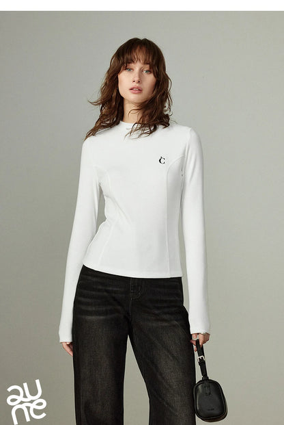 Slim Waist Split Base Layer Long Sleeve Top